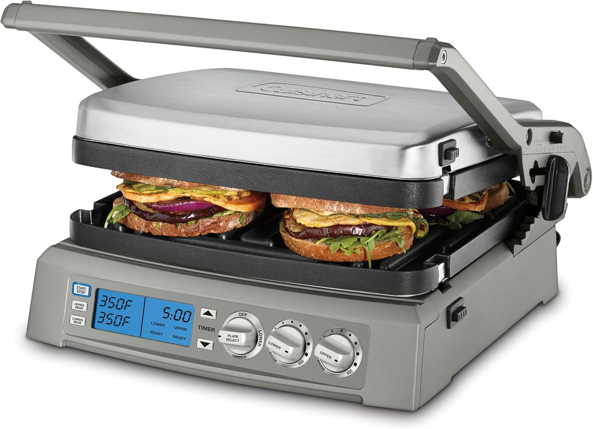 Electric Griddles GR-300NAS, Cuisinart, Cuisinart 6-in-1 Elite Griddler, 500°F Temperature Sear Function