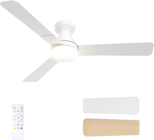 Ventilatori da soffitto con lampada, 132cm, bianco, Passky