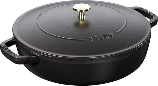forno, 24 cm, nero, STAUB, Staub 40511-473-0 Braisers Tegame Chistera, Diametro 24 cm
