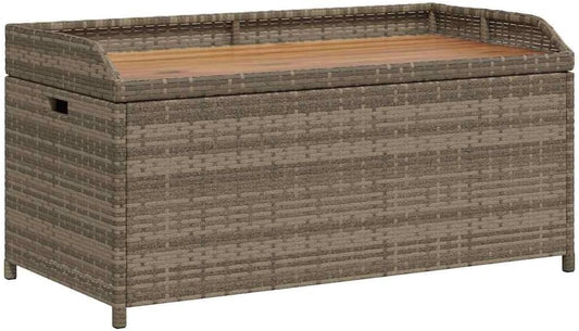 vidaXL Panche contenitore, grigio, per il giardino