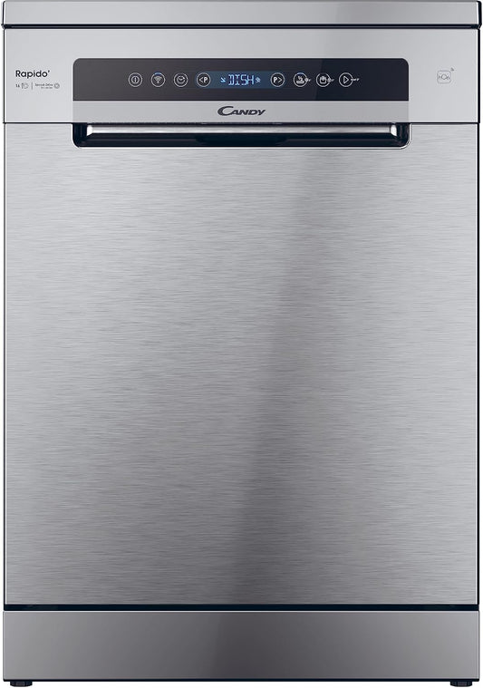 lavastoviglie, 59,7 × 59,8 × 82 cm, CANDY, 16 Coperti, 8 Programmi, Smart Basket e Smart Door, 7x59, 8x82 cm
