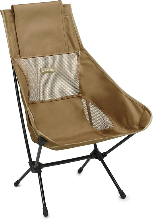 sedia, 55 × 63 × 83 cm, pieghevole, marrone, Helinox, con schienale alto