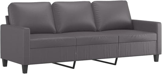 vidaXL divano, 180 cm, pelle, grigio