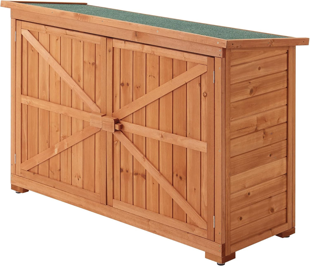 armadio, 88 × 128 × 50 cm, legno, per il giardino, en.casa