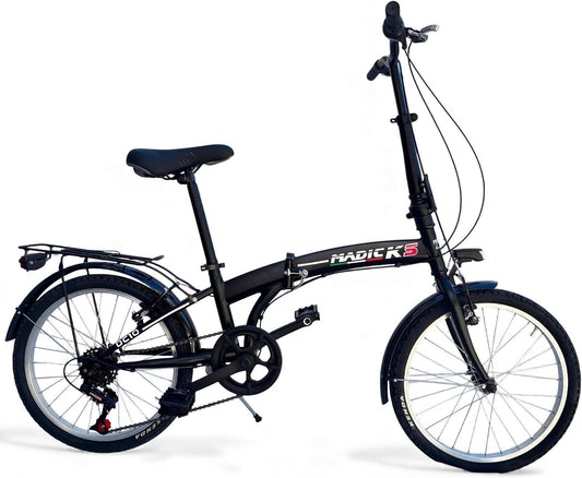 Bici pieghevoli, pieghevole, nero, MADICKS
