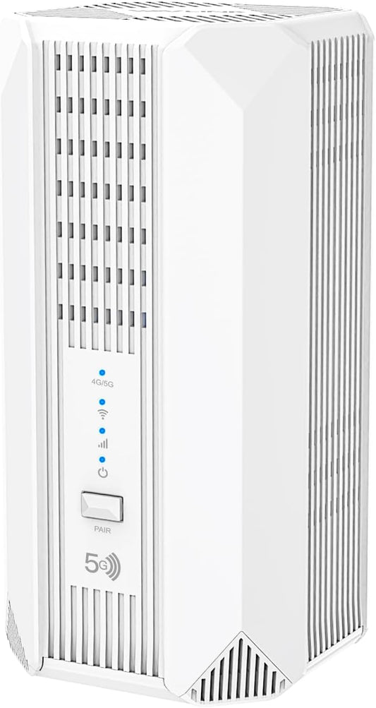 Router AX3000, con WiFi, WAVLINK, 4 Gbps 5 G NR + 2975 Mbps WiFi 6, 2 Porte Antenna Cellulare 5G, Slot per Scheda Nano SIM