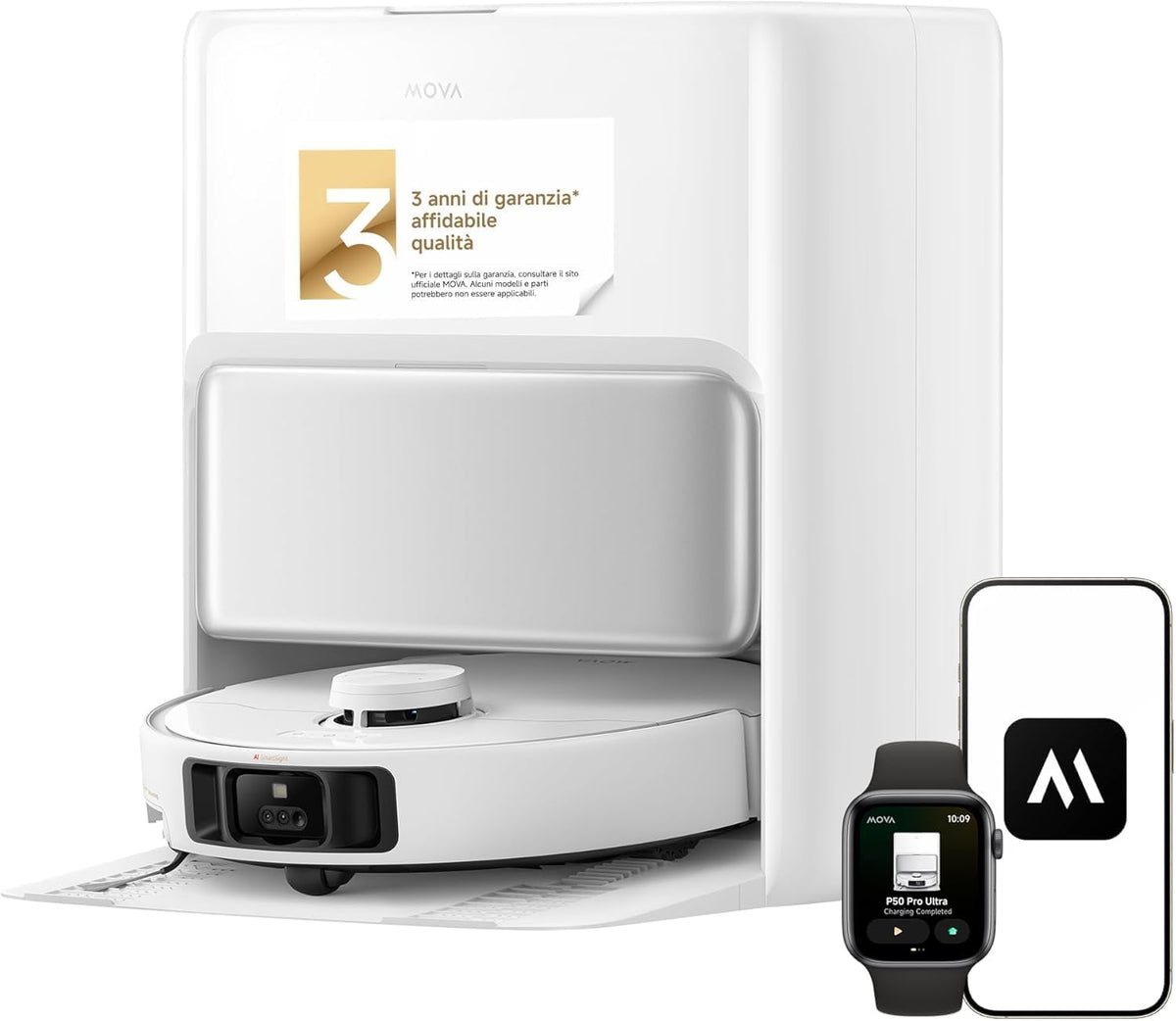 aspirapolvere P50, bianco, MOVA, Pro Ultra Robot, Bianco