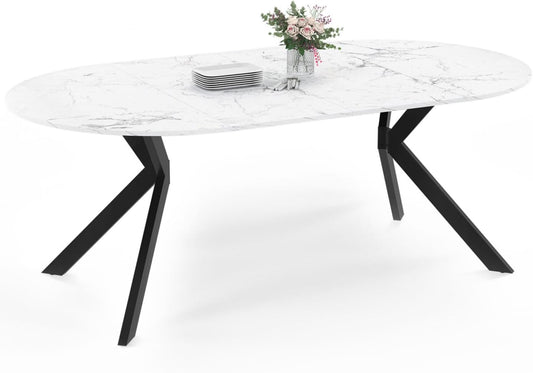 tavolo, 200 cm, nero, IDMarket, - ALIX da pranzo rotondo allungabile 4-10 persone gamba